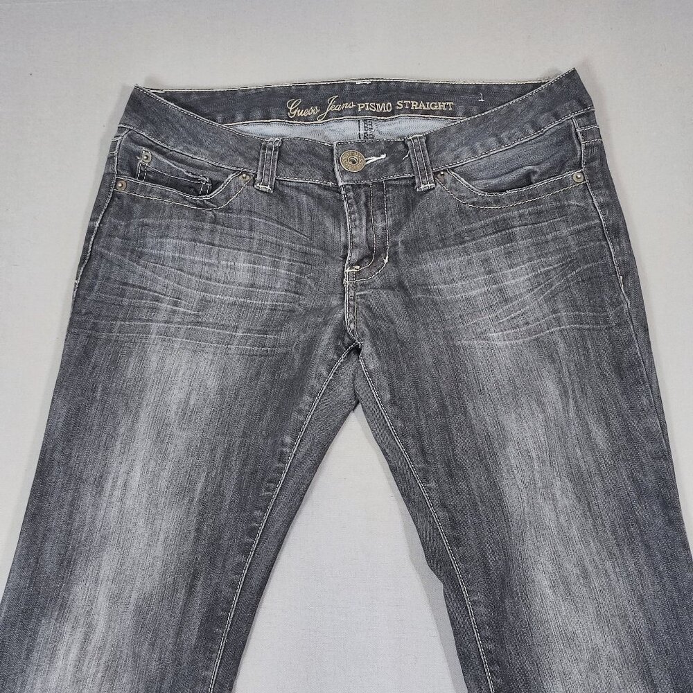 Guess Jeans women's size 29 medium washed grey colour Pismo Straight leg denim - Picture 2 of 14
